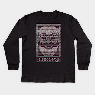 mr. robot fsociety .dat Kids Long Sleeve T-Shirt